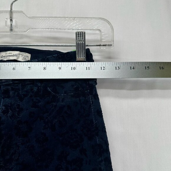 Abercrombie Kids Jeans Girls Sz 14 Slim Super Skinny Denim Dark Washed Blue - Picture 9 of 11